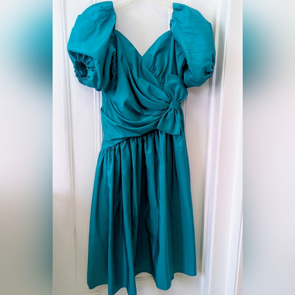Vintage Teal Evening Gown